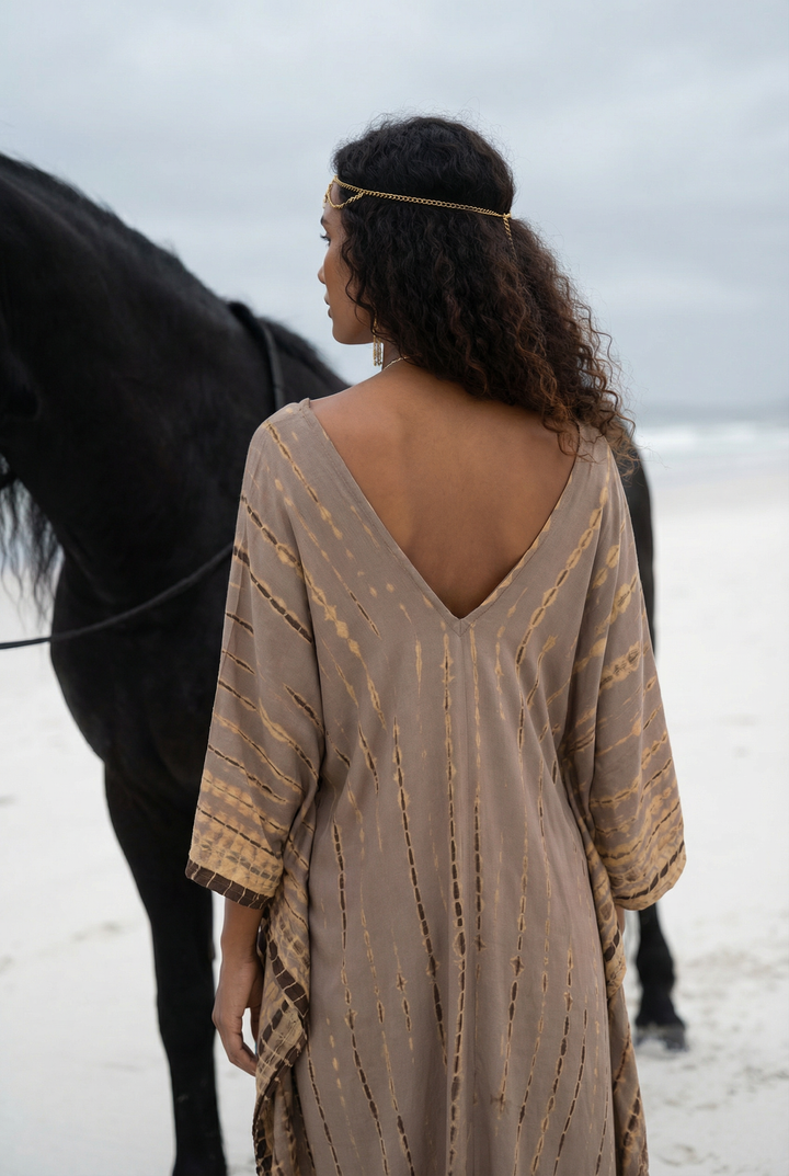 Maxi Kaftan Dress Tie Dye Lioness