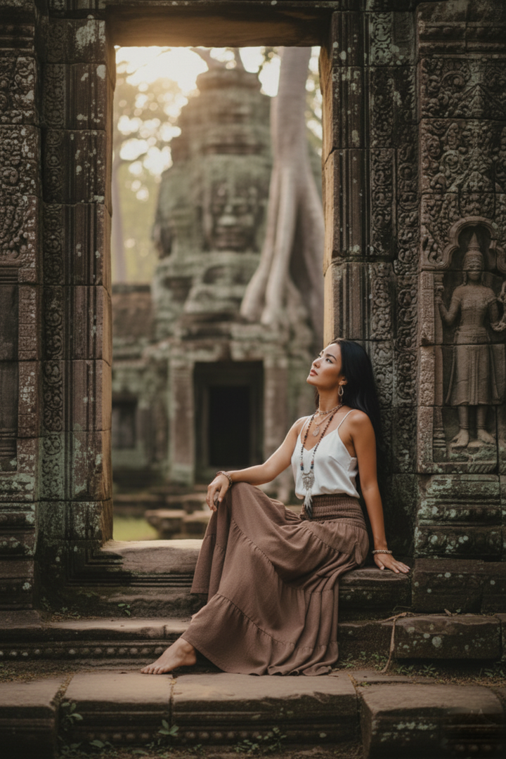 Maxi Skirt Keela Desert Orchid