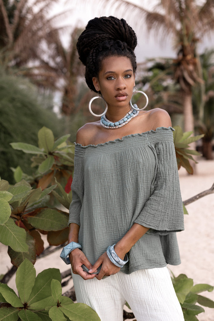 Maya Top Sage Grey