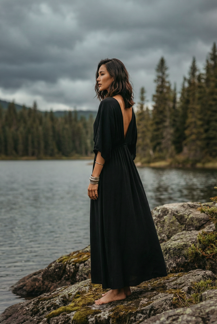 Nola Dress Solid Black