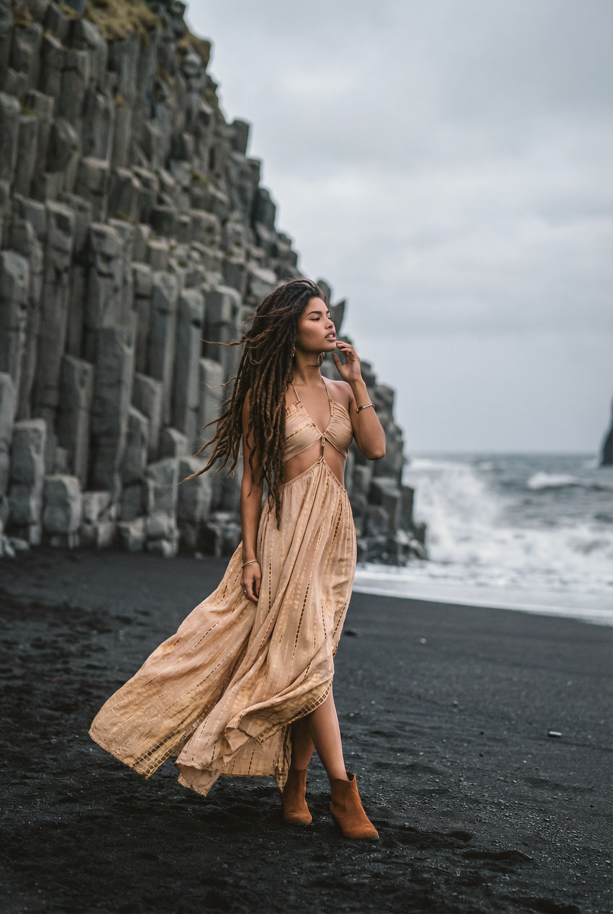 Aphrodite Dress Beige Thaluta Aphrodite Dress Beige Thaluta