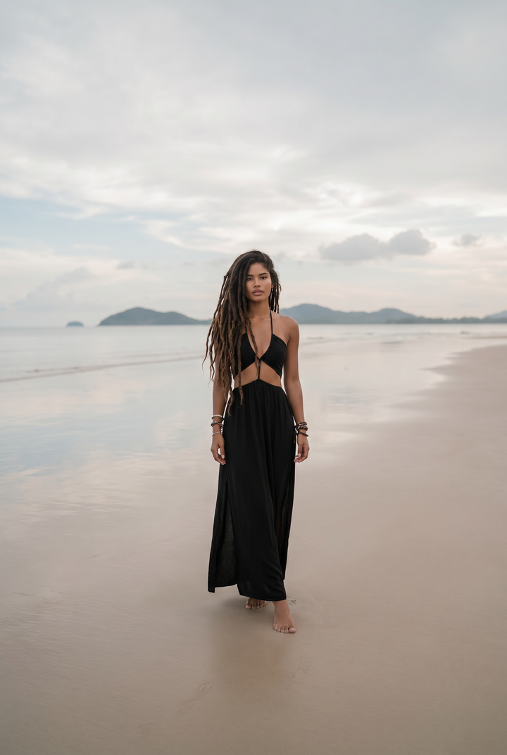Aphrodite Dress Solid Black