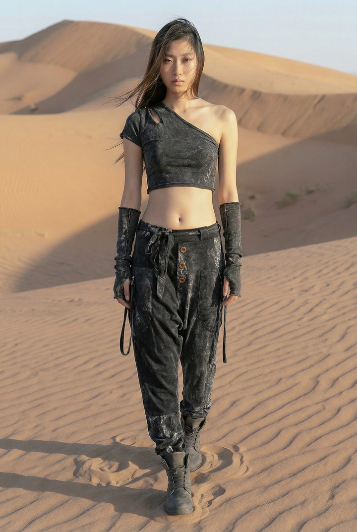 Cyberpunk Harem Pants Women & Men Smoke