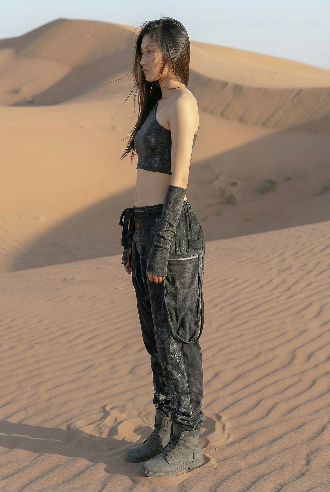 Cyberpunk Harem Pants Women & Men Smoke