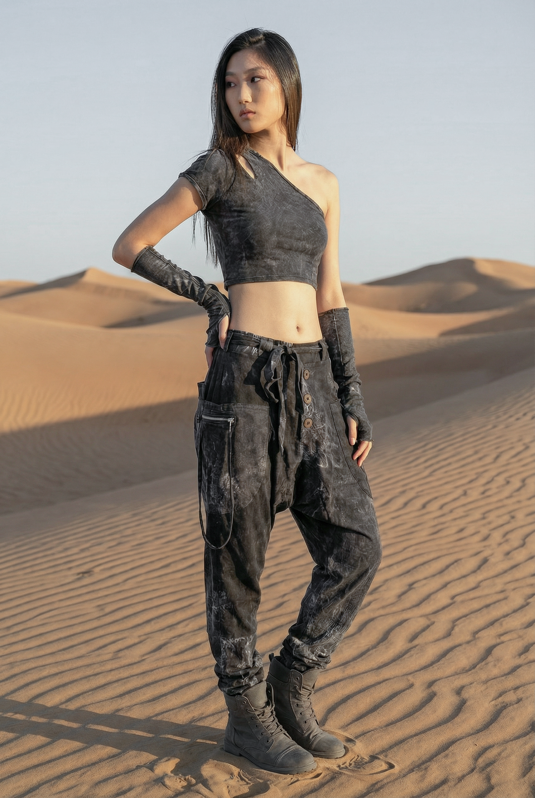 Cyberpunk Harem Pants Women & Men Smoke