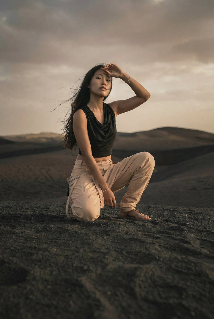 Cyberpunk Harem Pants Women & Men Khaki