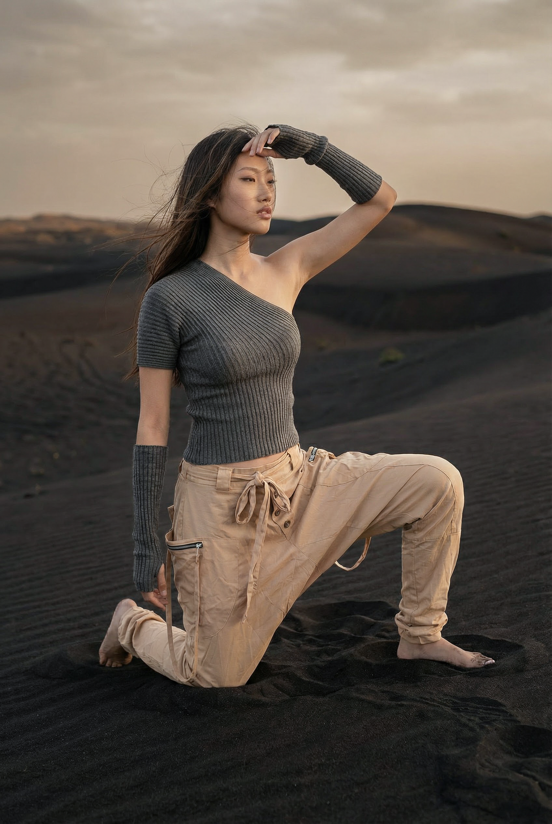 Cyberpunk Harem Pants Women & Men Khaki