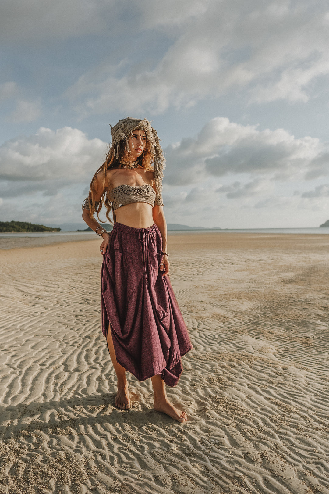Boho Maxi Skirt Nariya Red