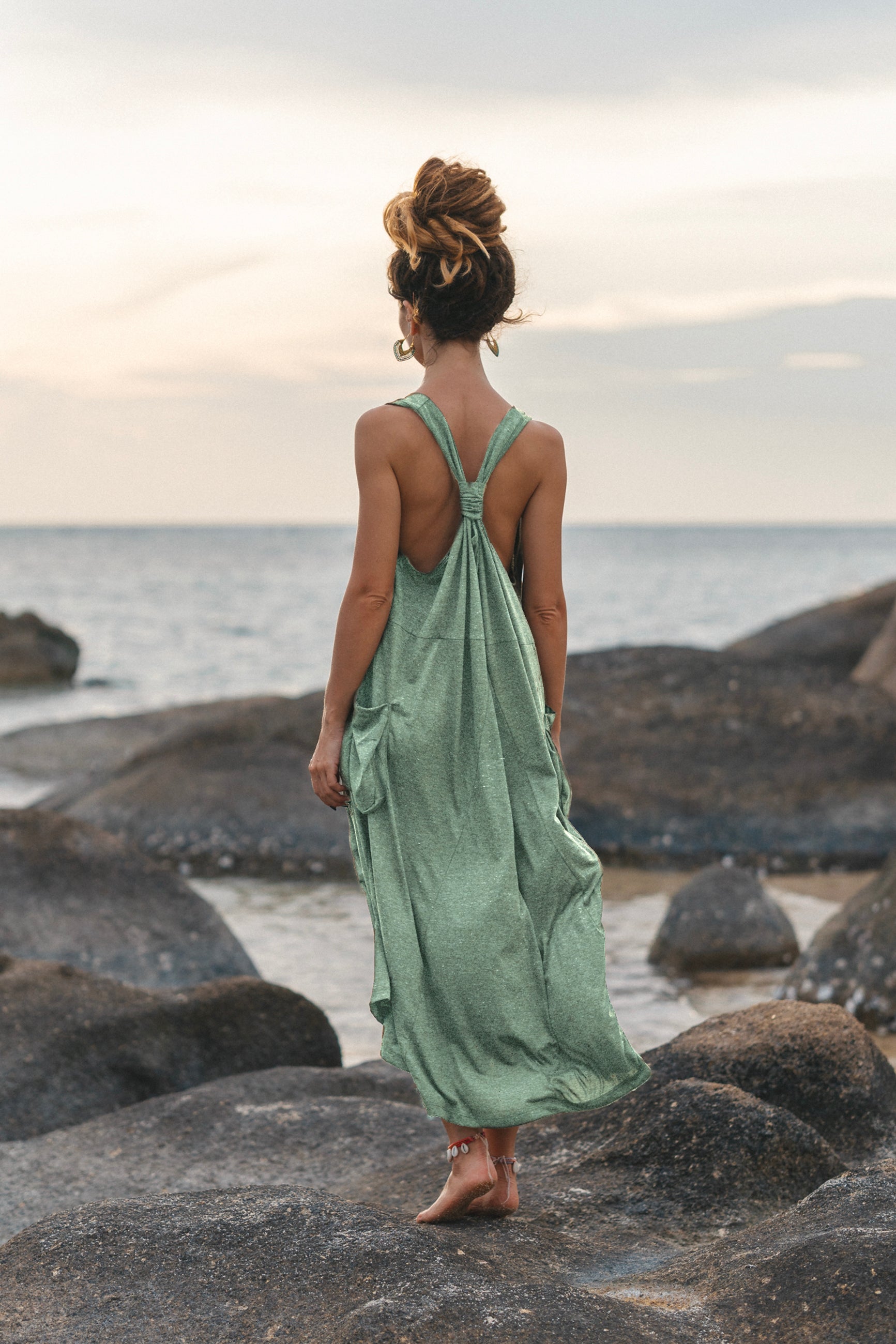 Cotton Dress Mahika Mythic Green – Thaluta