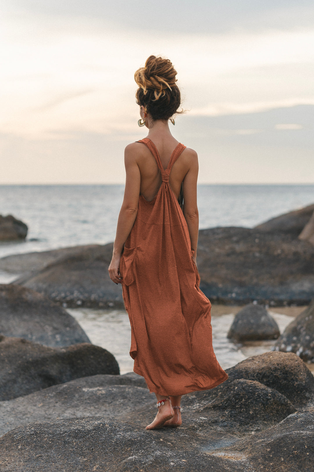 Cotton Dress Mahika Orange