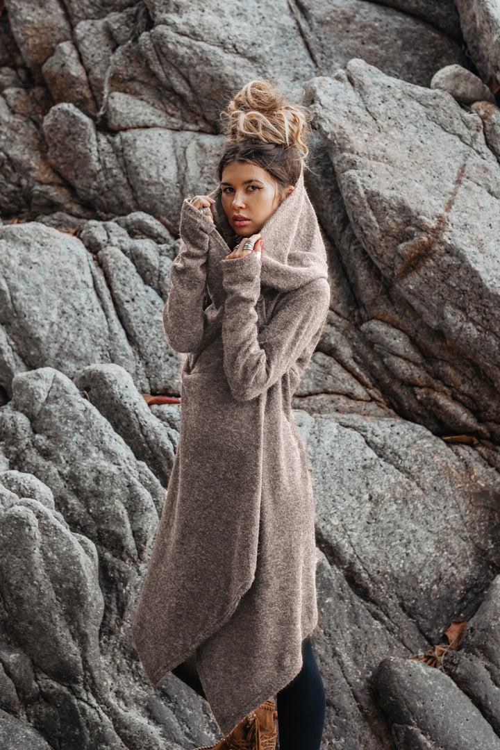 Hooded Coat Amita Beige