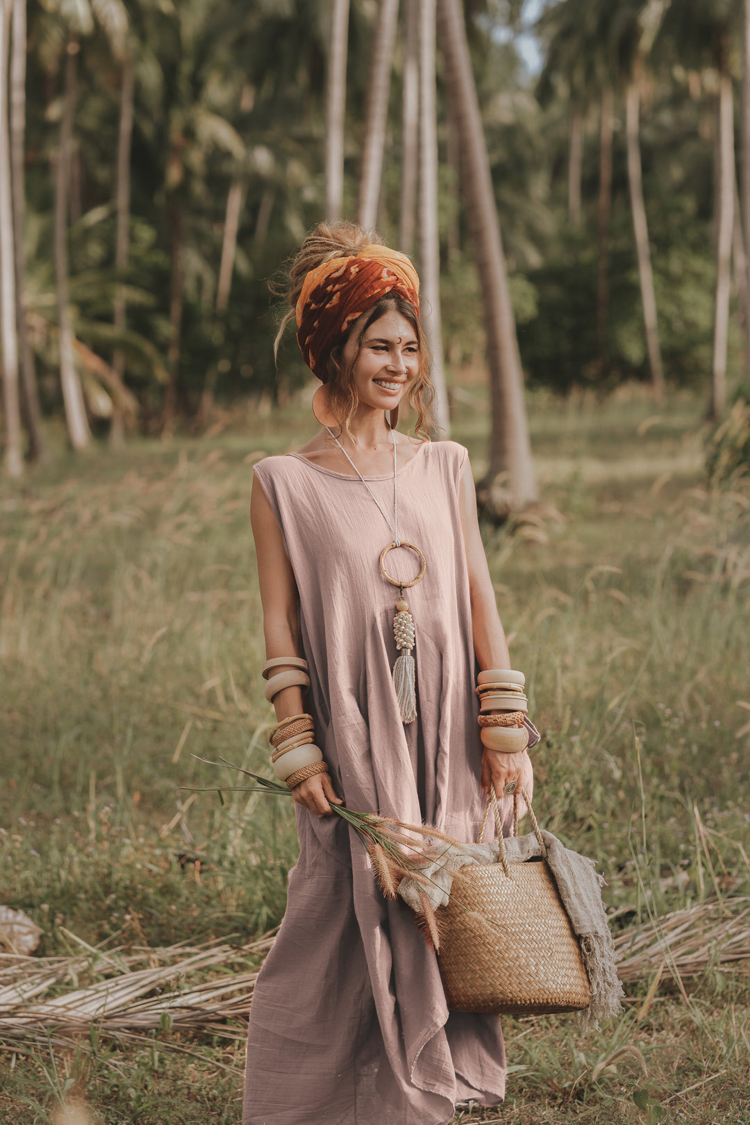 boho desert dress Earthy Brown Bohemian Dress Boho Bridesmaid Dress