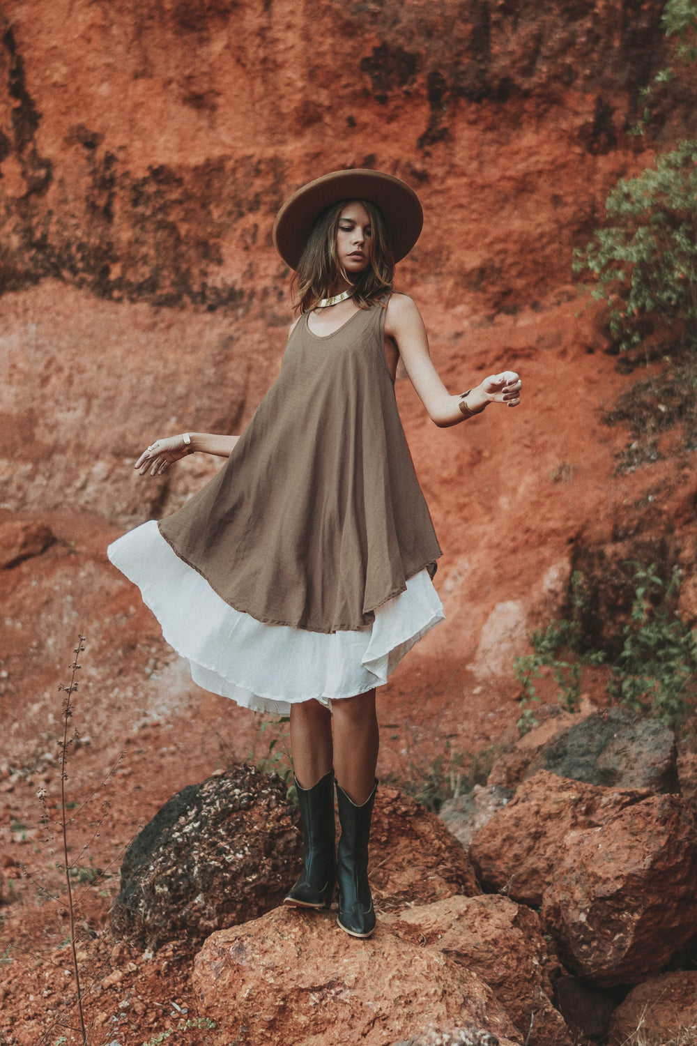 Boho Dress Momoko Mocha