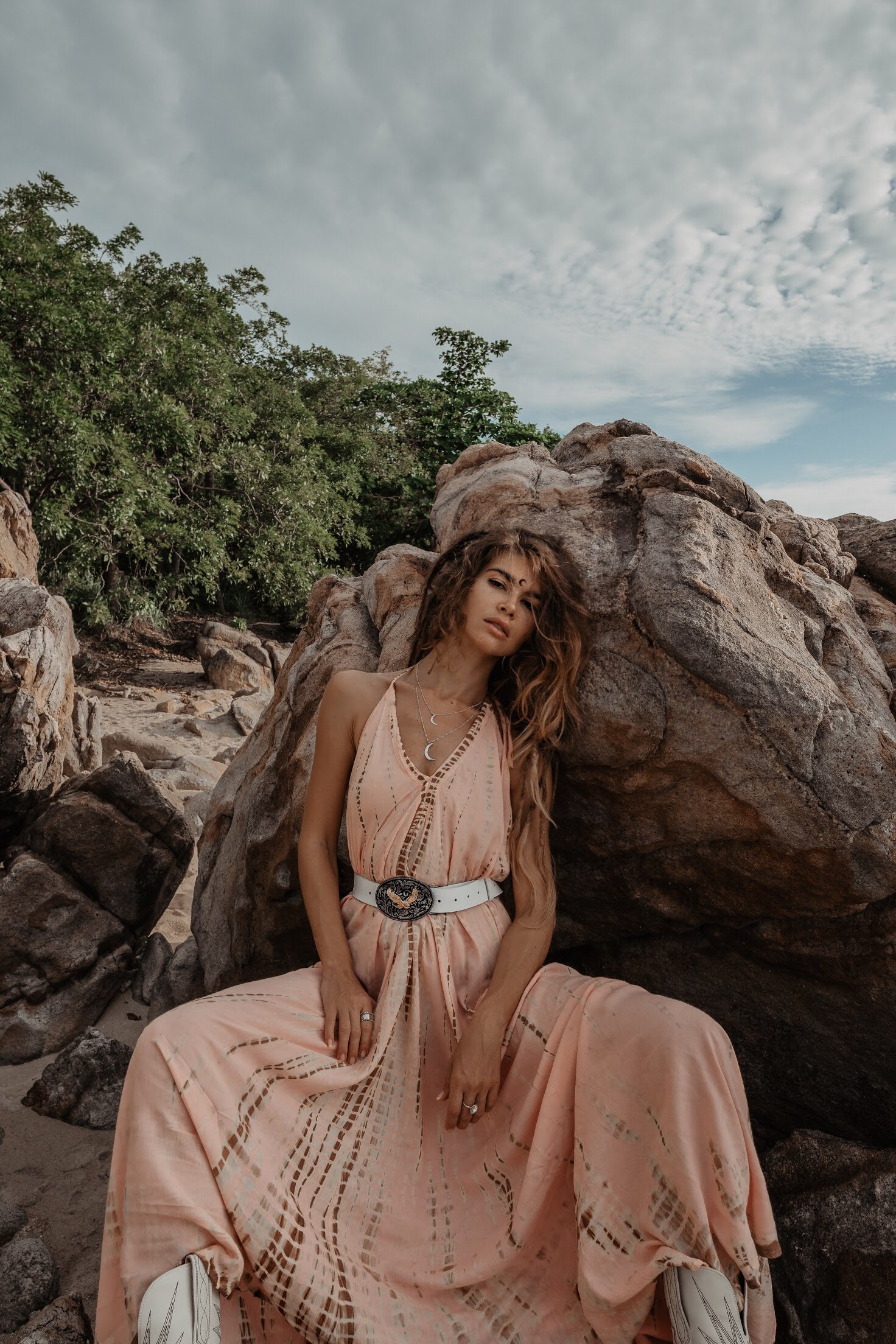 Flamingo Tie Dye Dress Peach – Thaluta