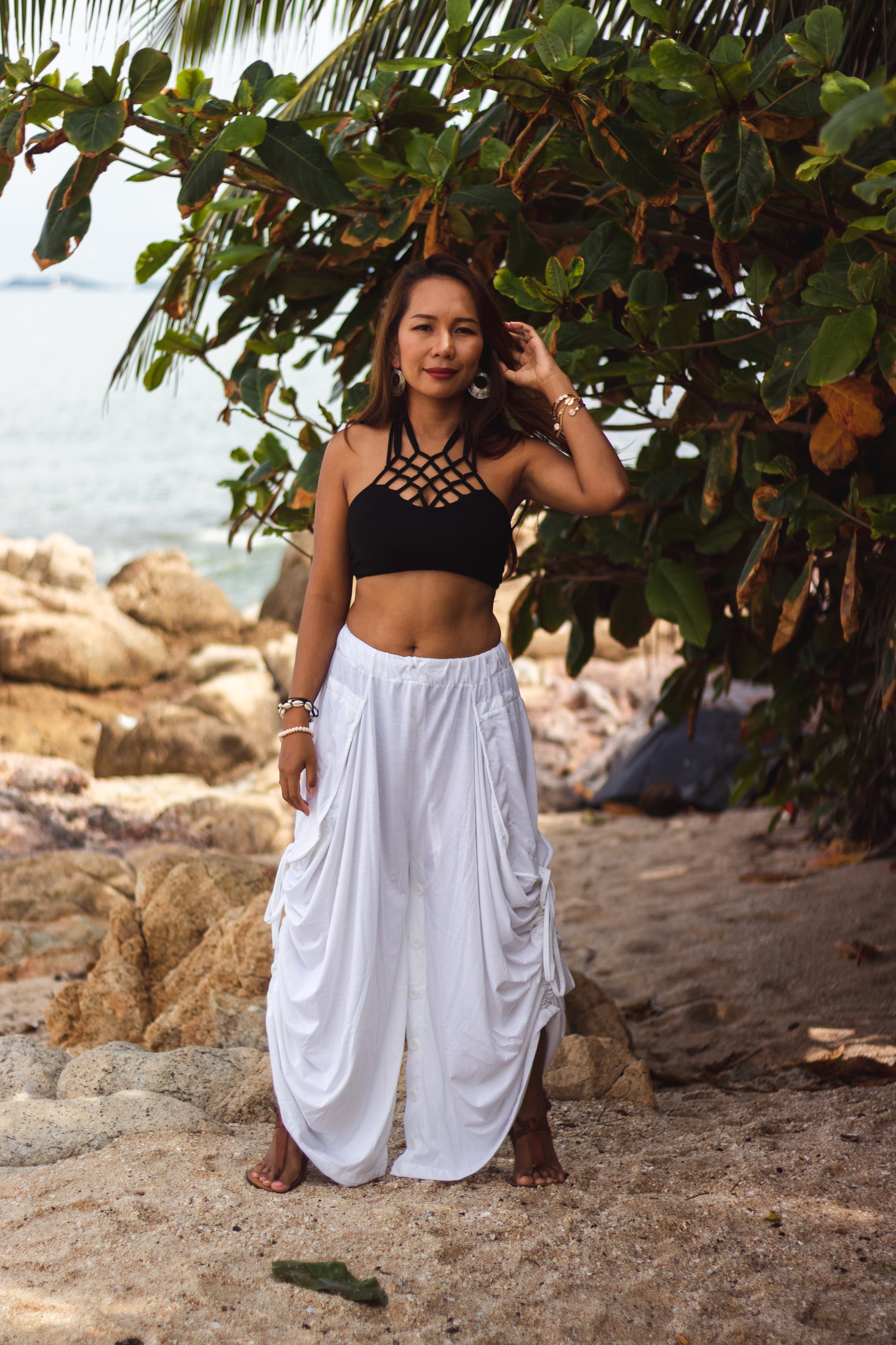 White clearance maxi pants