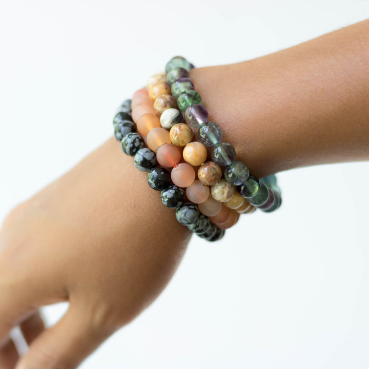 Moss Agate Gemstone Bracelet