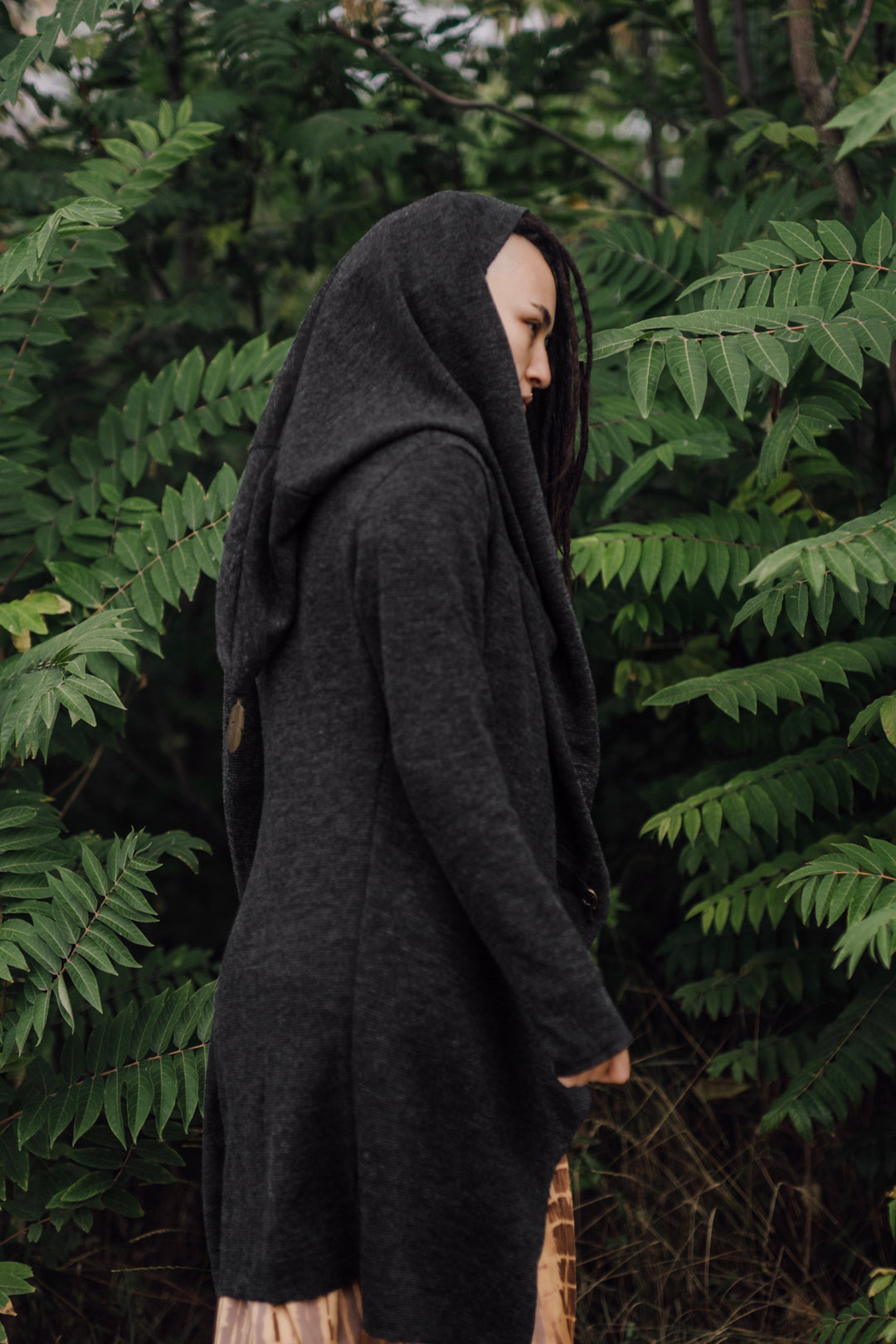 Hooded Cardigan Lalima Black