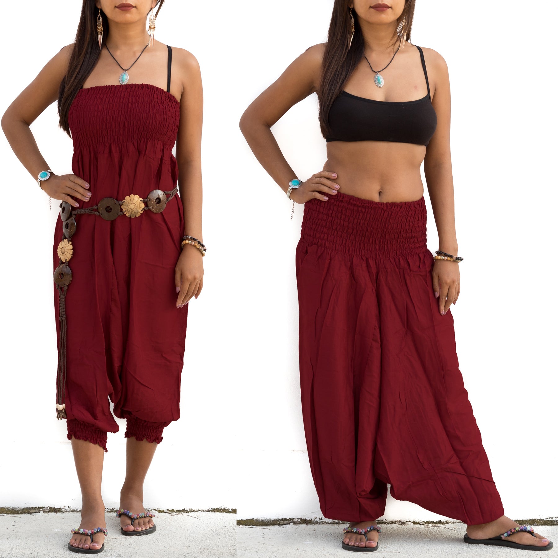 Harem Jumpsuit Pants Red